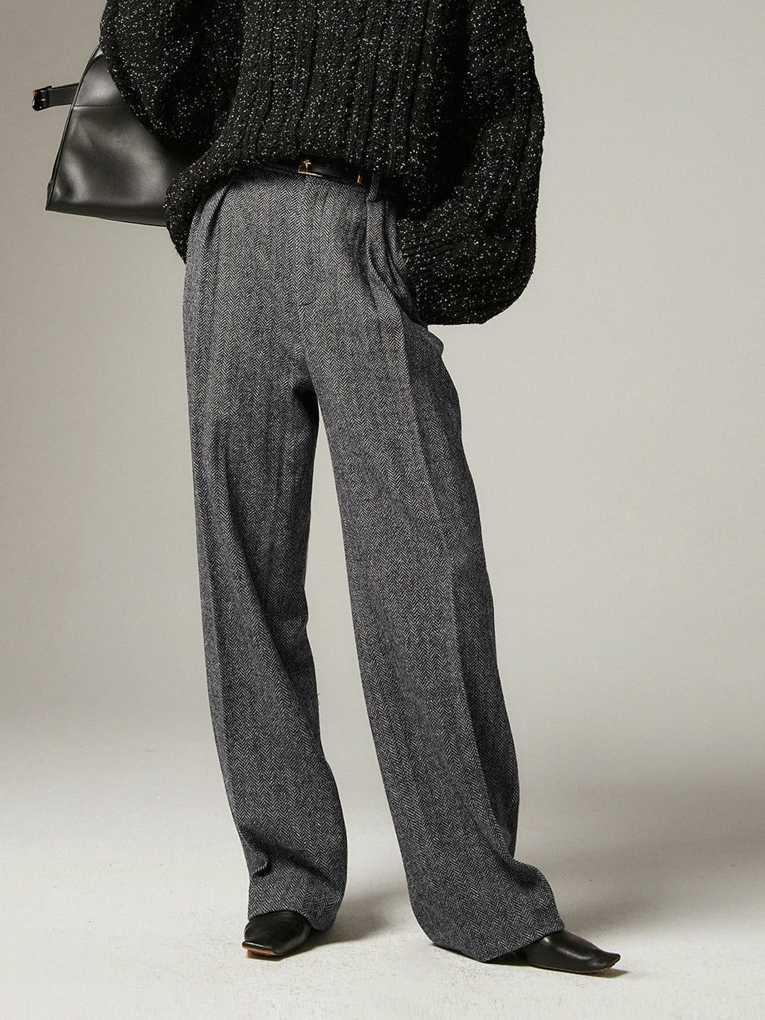 Herringbone Pockets Wide Leg Dress Pants  Liora Lane Boutique Pants