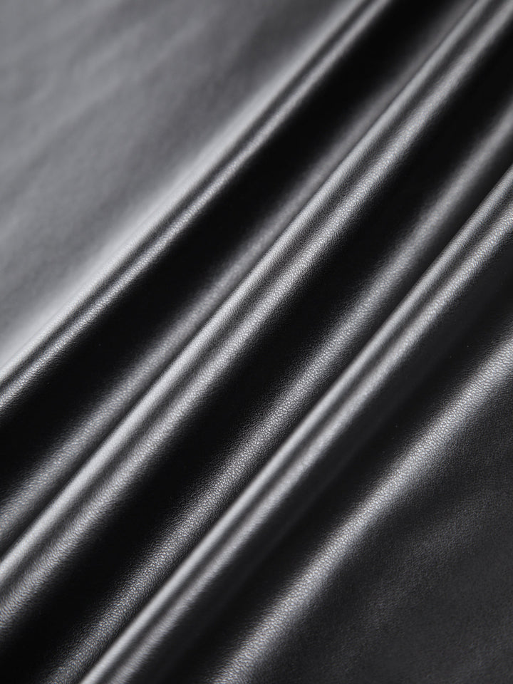 Faux Leather Ruched Slit Midi Skirt  Liora Lane Boutique Skirts