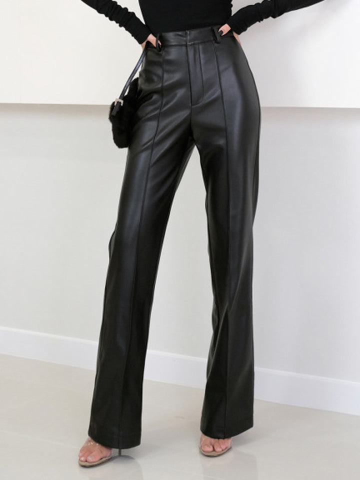 High Waist Faux Leather Pants  Liora Lane Boutique Pants
