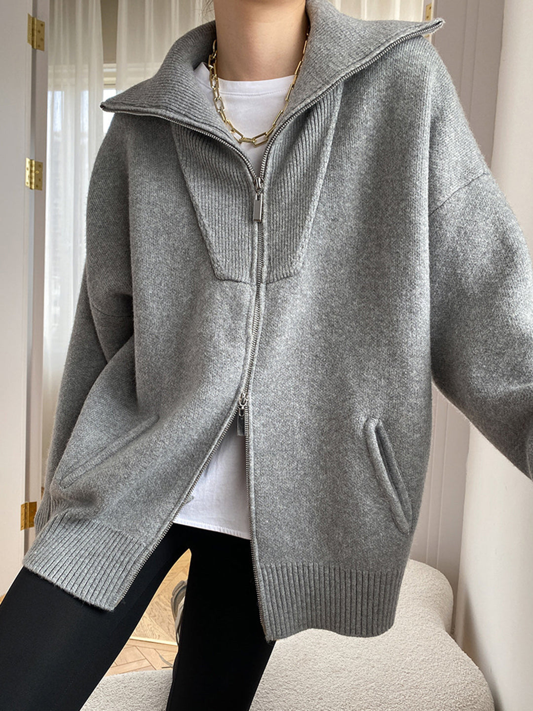 Oversized Open Collar Cardigan  Liora Lane Boutique Cardigans