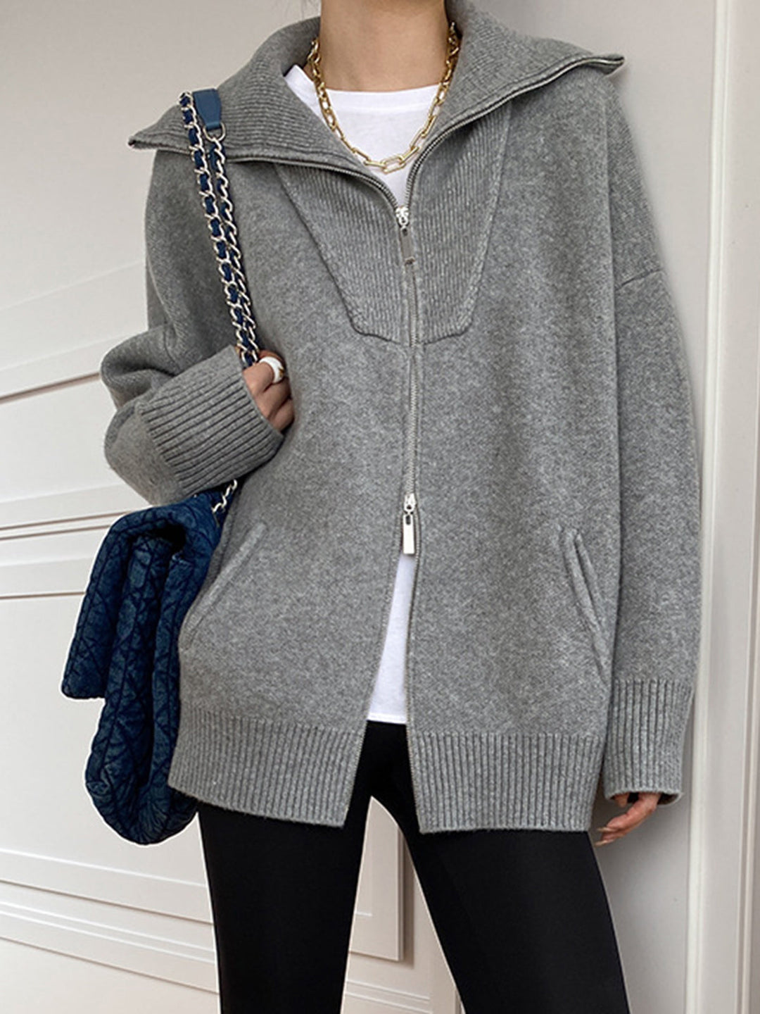 Oversized Open Collar Cardigan  Liora Lane Boutique Cardigans