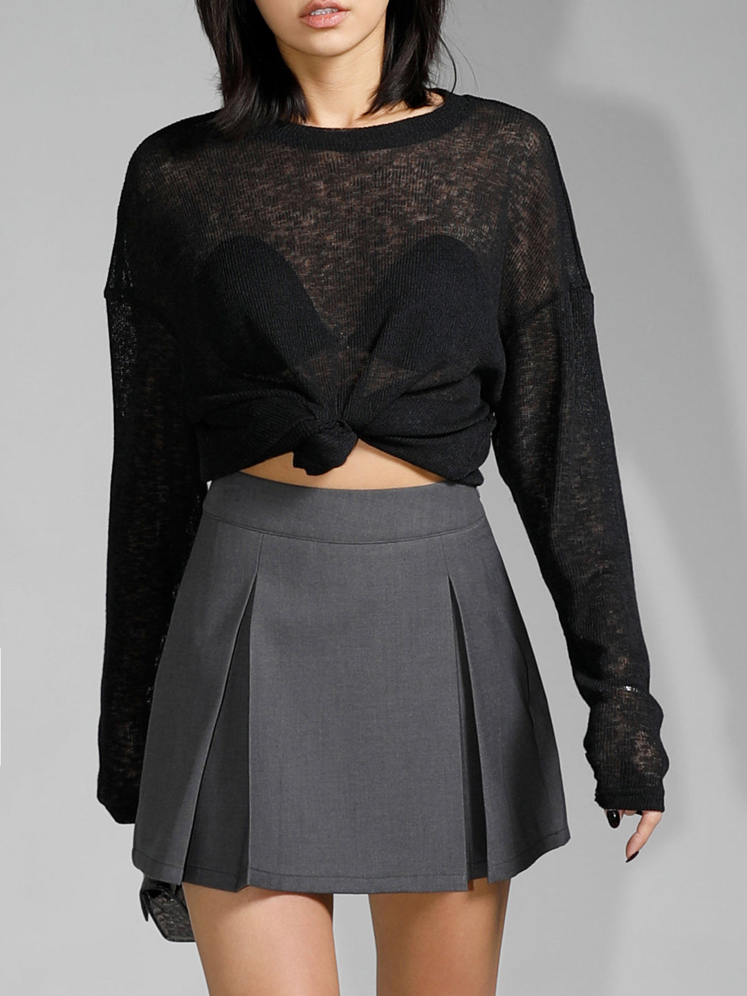 Solid Sheer Long Sleeve Top  Liora Lane Boutique T-Shirts
