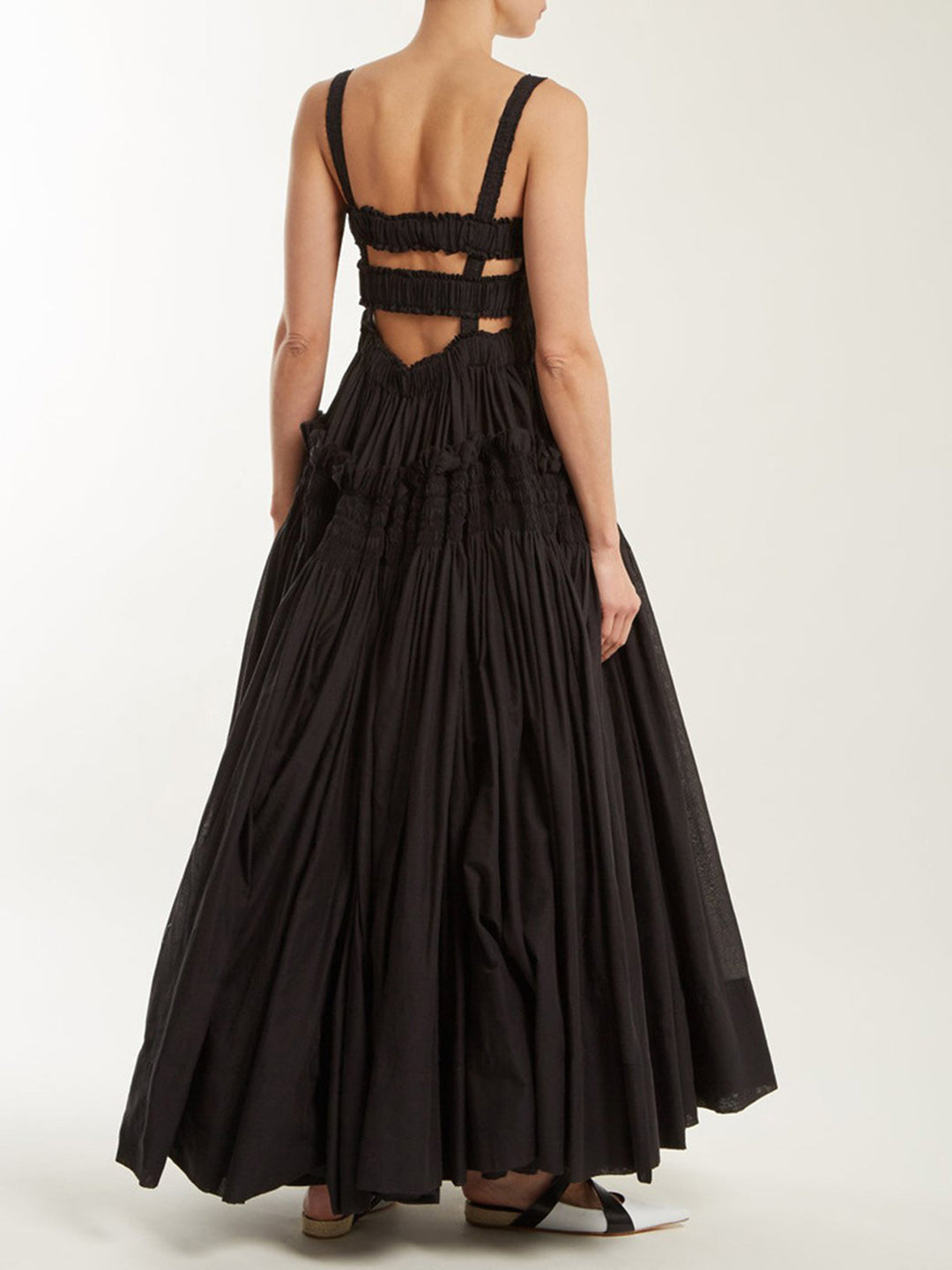 Shirred Pleated Cami Long Dress  Liora Lane Boutique Dresses