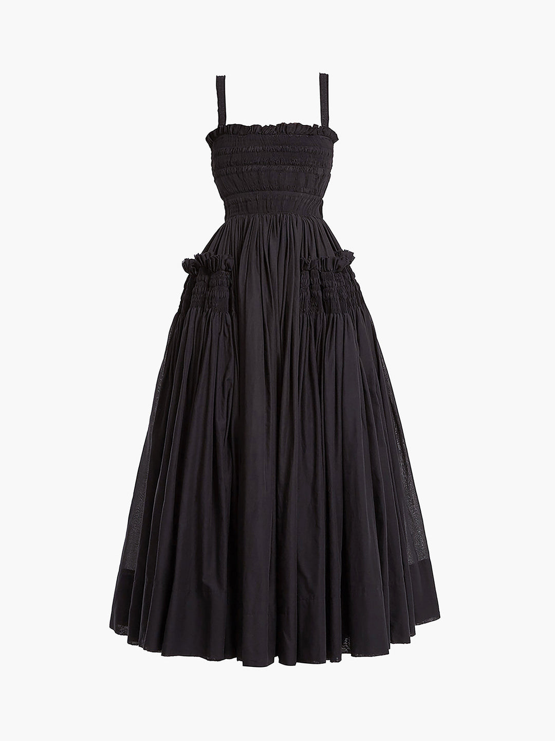 Shirred Pleated Cami Long Dress  Liora Lane Boutique Dresses