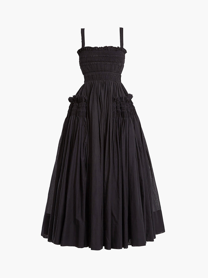 Shirred Pleated Cami Long Dress  Liora Lane Boutique Dresses