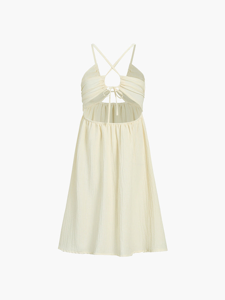Backless Criss Cross Split Midi Dress  Liora Lane Boutique Dresses
