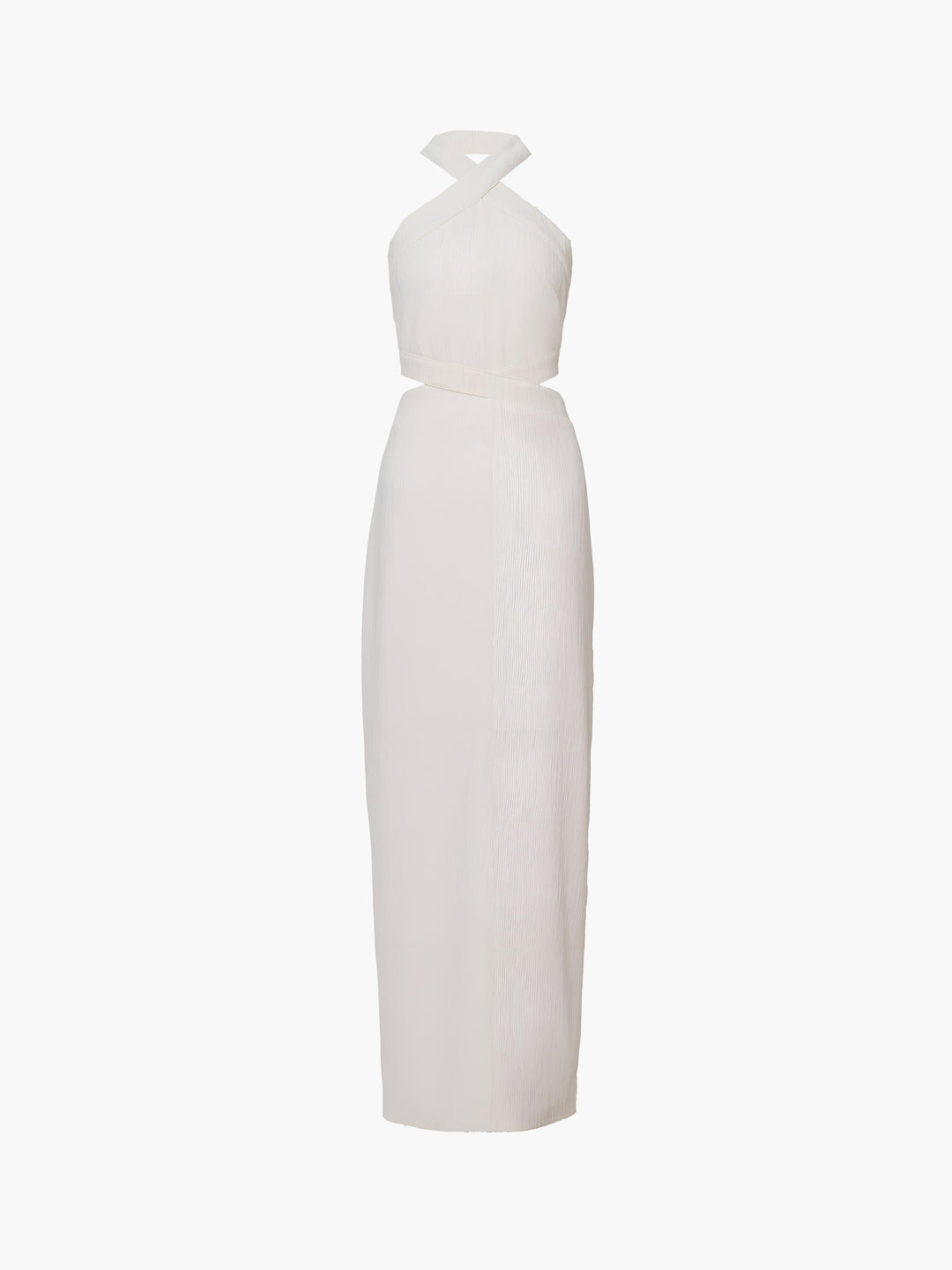 Crisscross Cutout Halter Split Knit  Long Dress  Liora Lane Boutique Dresses