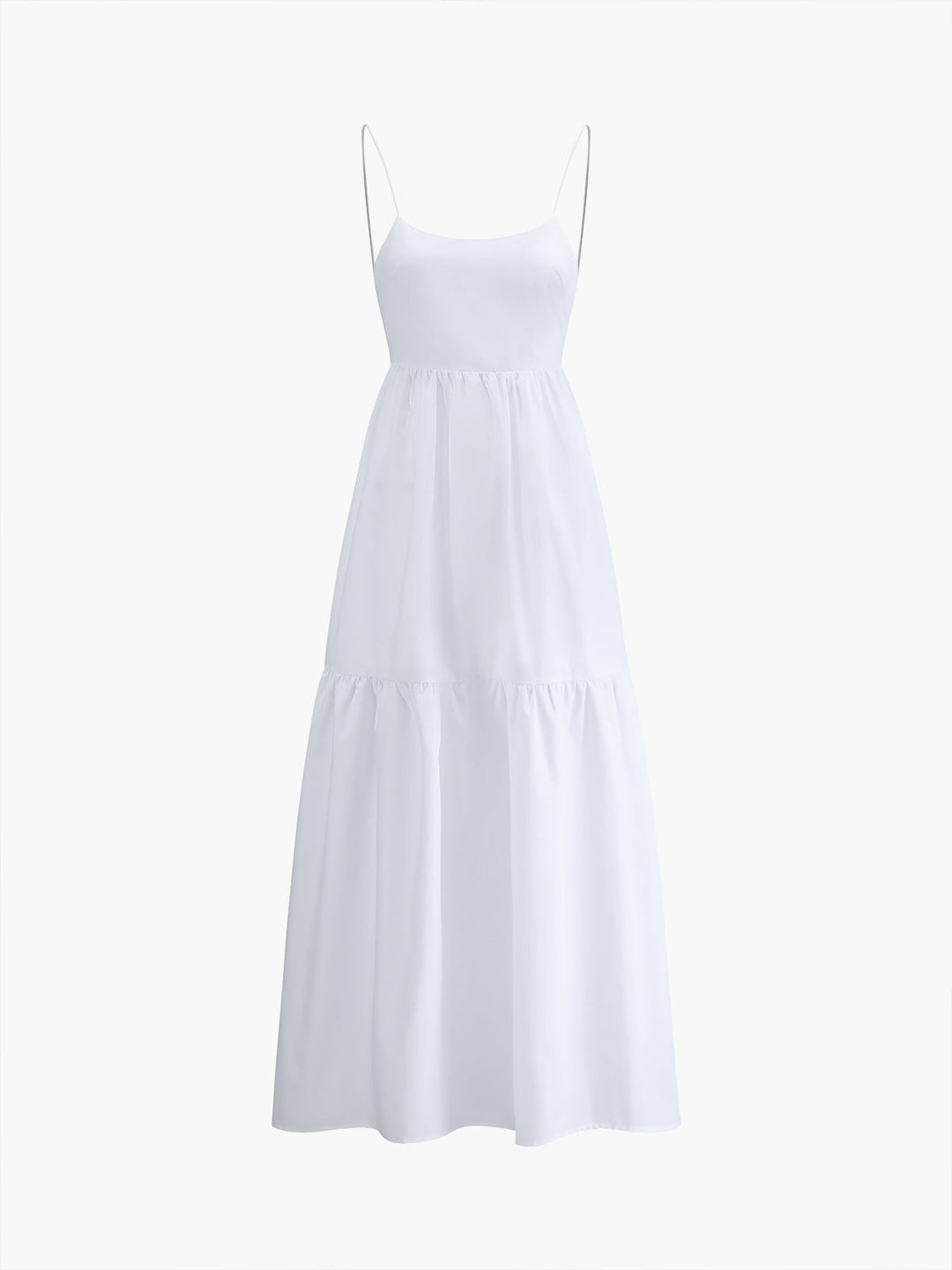 Solid Backless Long Dress  Liora Lane Boutique Dresses White / XL 39.00