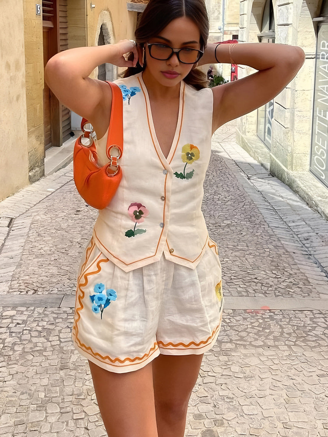 Floral Print Tank Shorts Set  Liora Lane Boutique Short Sets