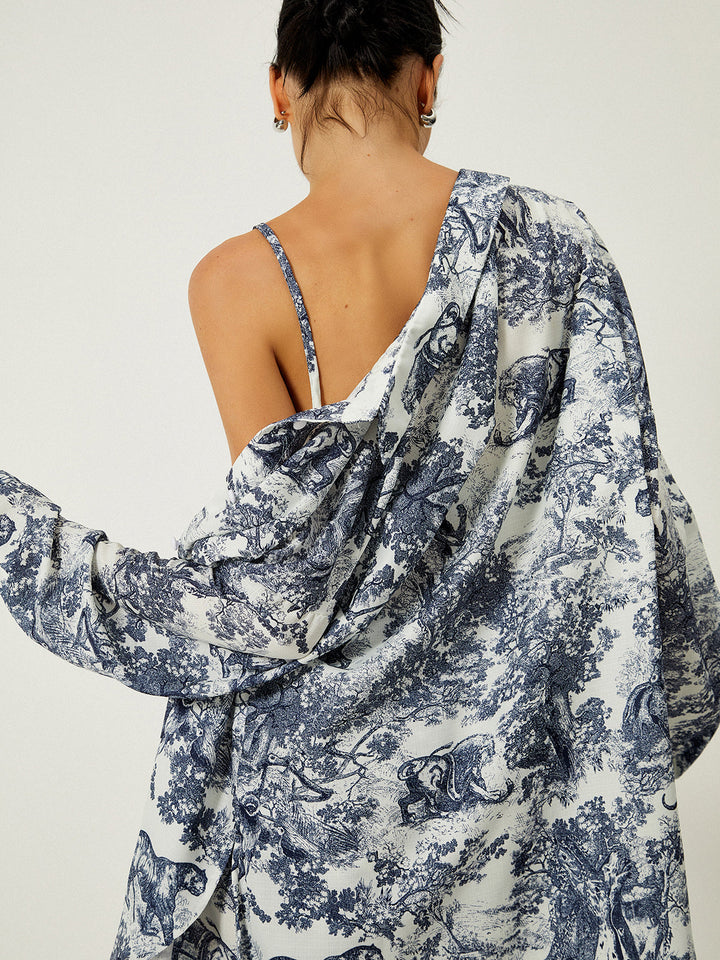 Floral Print Three Piece Shorts Set  Liora Lane Boutique Short Sets