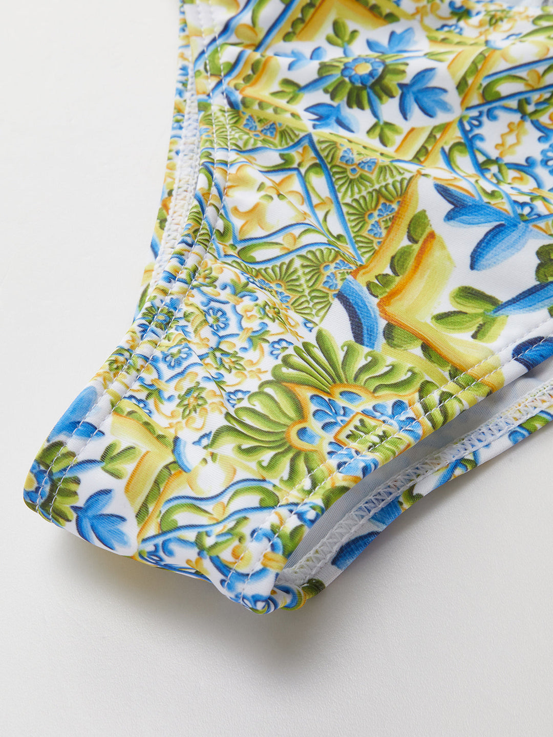 Strapless Print Knotted Bikini Set  Liora Lane Boutique Bikini Sets