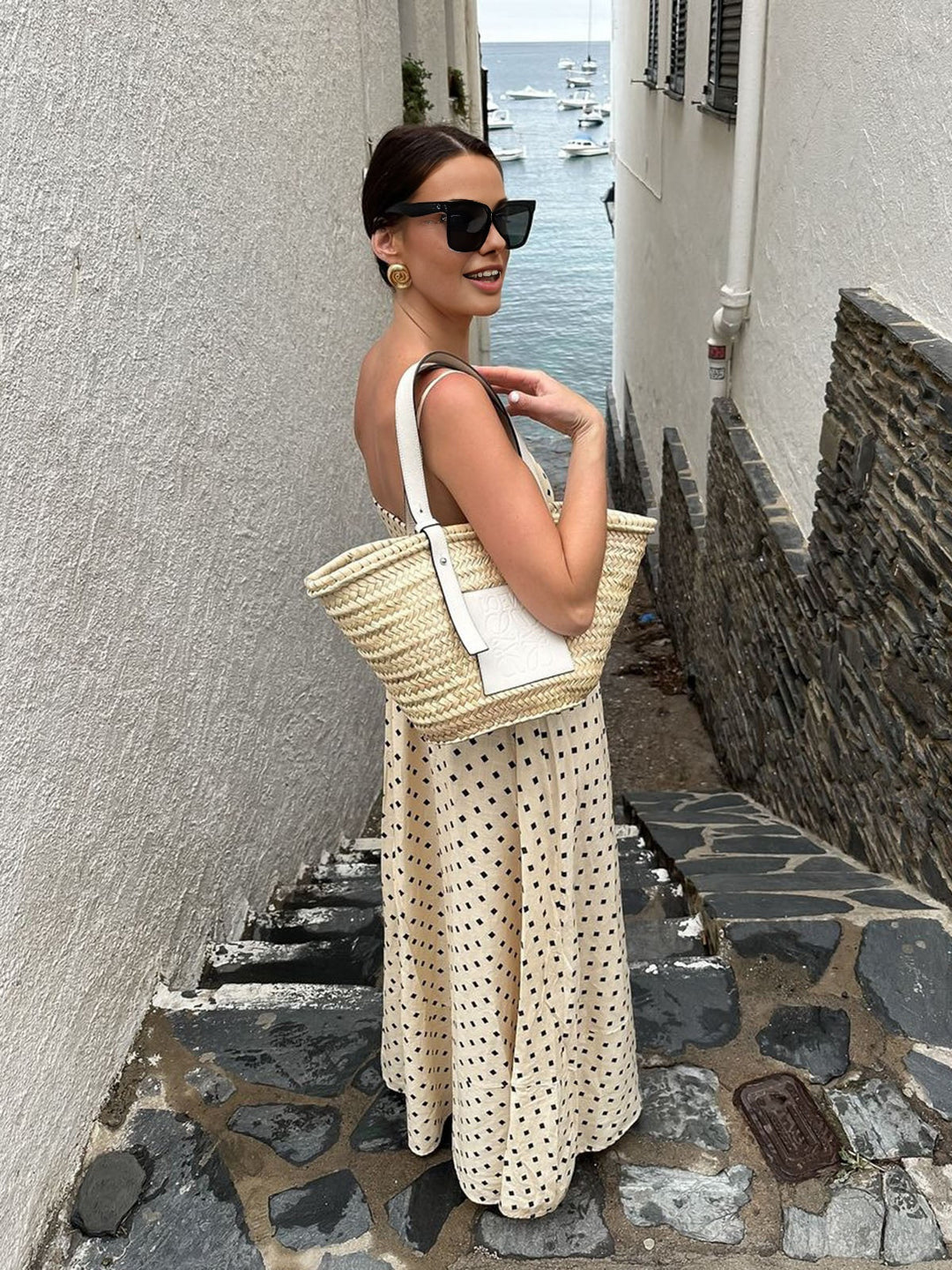 Printed Spaghetti Strap Long Dress  Liora Lane Boutique Dresses