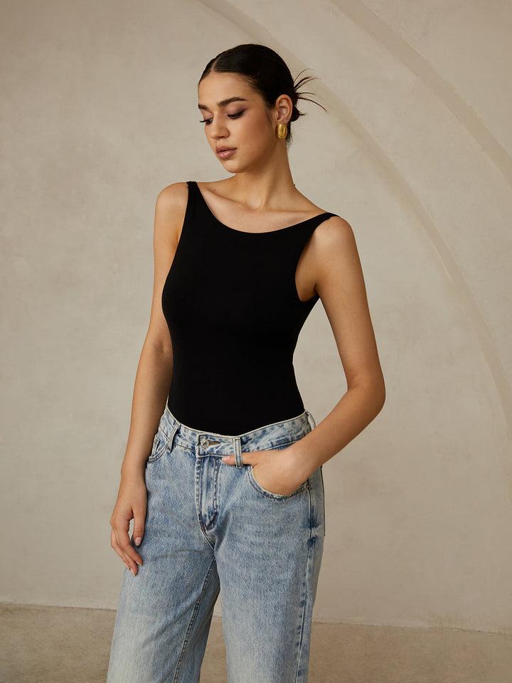 Backless Sleeveless Bodysuit  Liora Lane Boutique Bodysuits