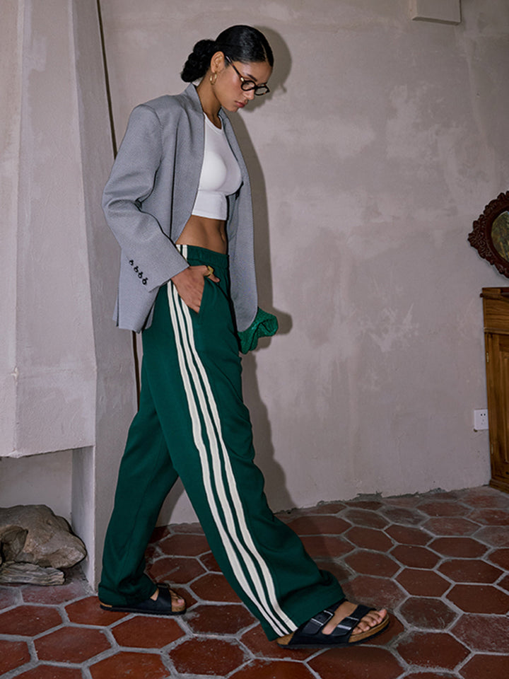 Casual Striped Patchwork Pants  Liora Lane Boutique Pants