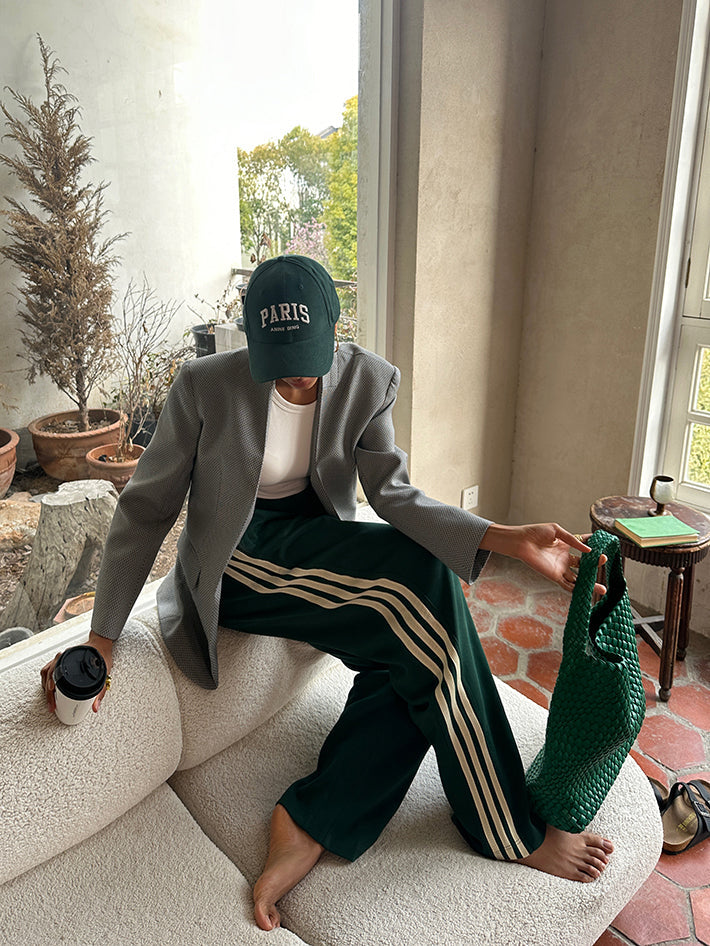 Casual Striped Patchwork Pants  Liora Lane Boutique Pants