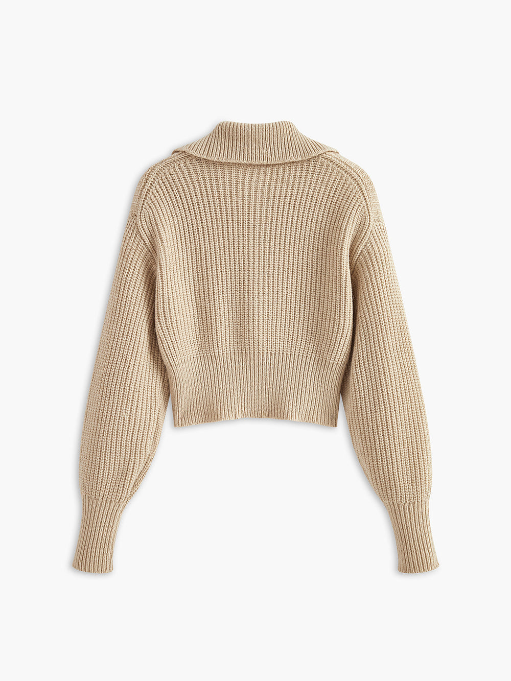 Ribbed Zipper Lapel Cardigan  Liora Lane Boutique Cardigans