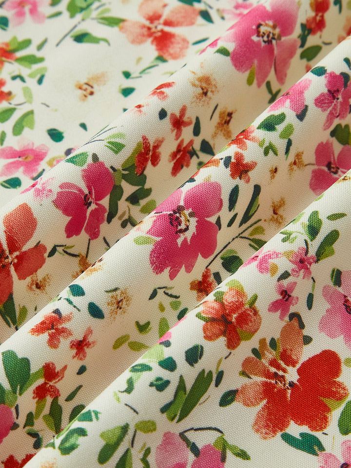 Floral Print Trim Cami Midi Dress  Liora Lane Boutique Dresses