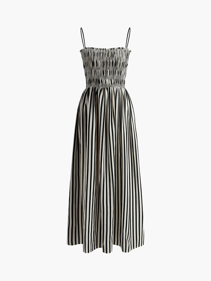 Sleeveless Pinstripe Long Dress  Liora Lane Boutique Dresses