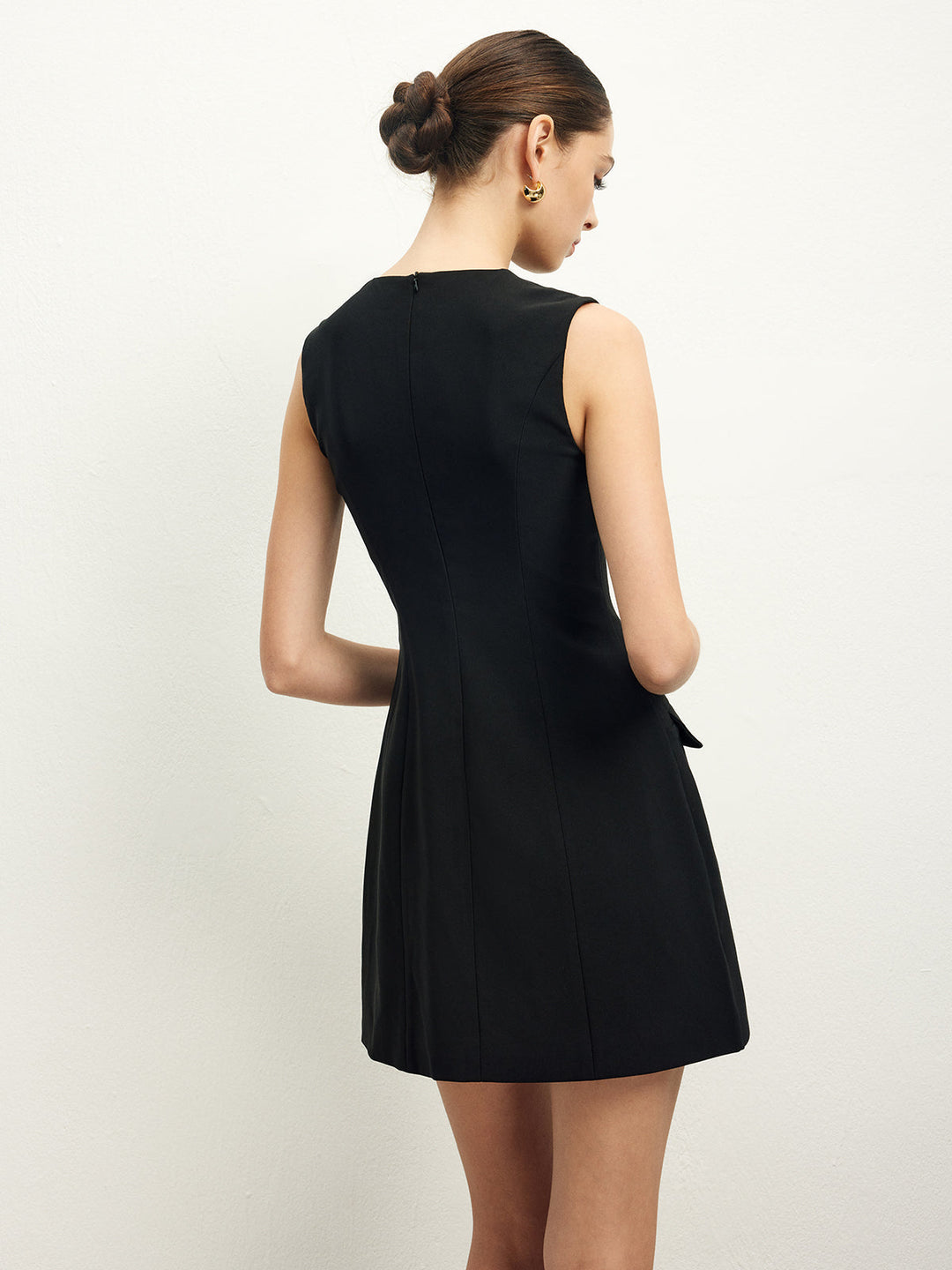 Golden Rose Button Pocket Split Dress  Liora Lane Boutique Dresses