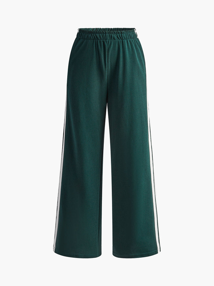Casual Striped Patchwork Pants  Liora Lane Boutique Pants