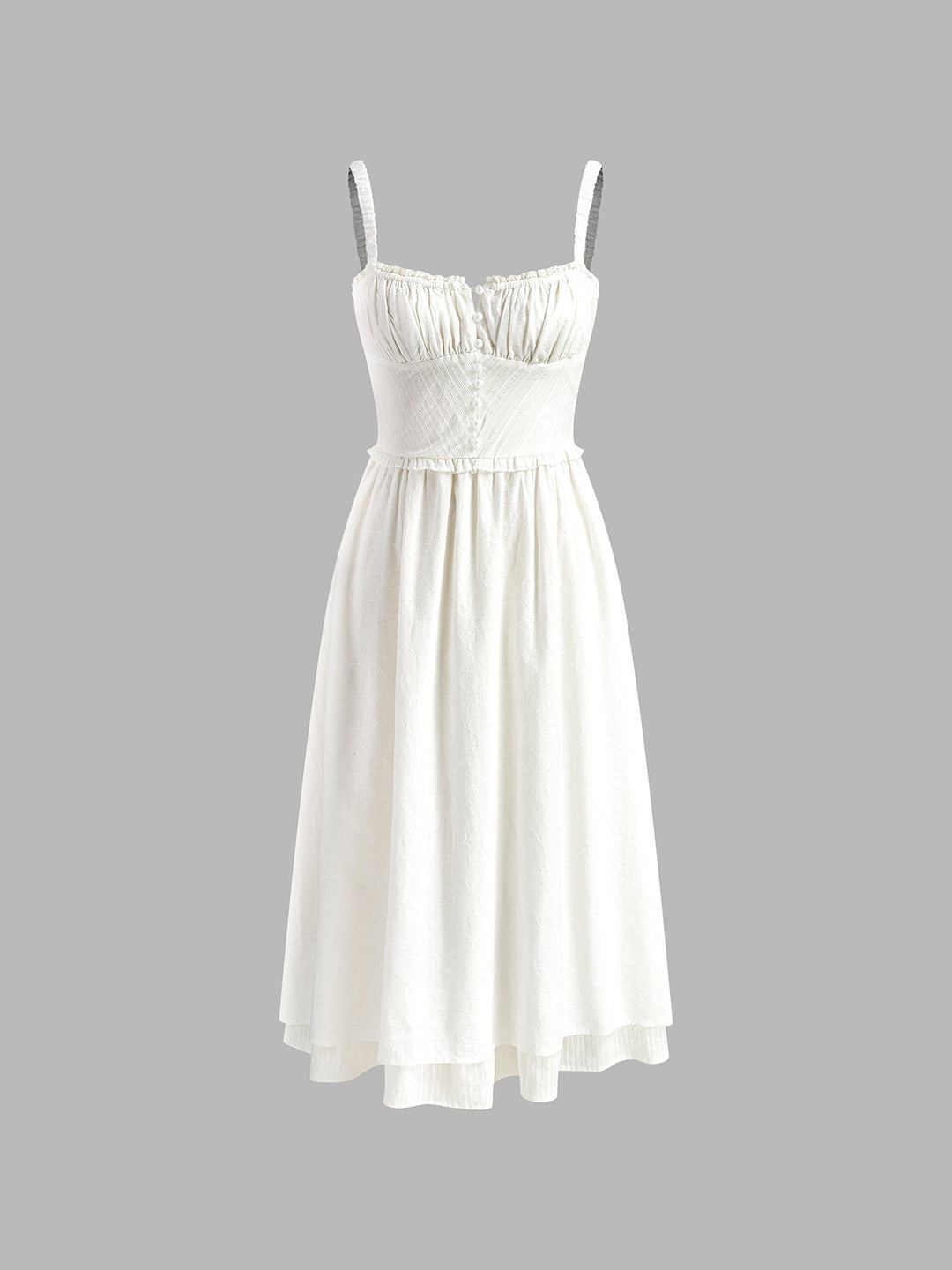 Ruffle Hem Cami Plain Midi Dress  Liora Lane Boutique Dresses