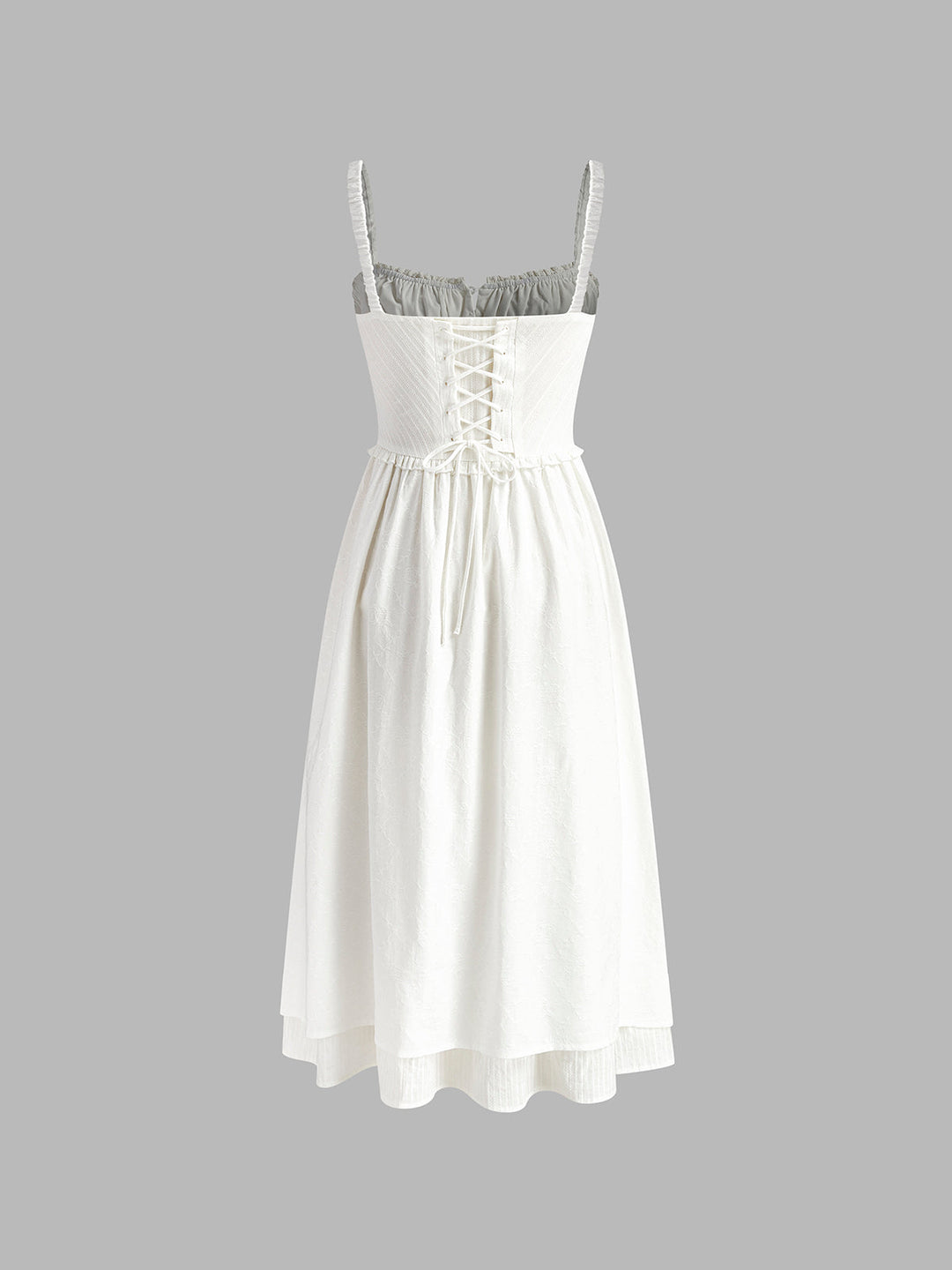 Ruffle Hem Cami Plain Midi Dress  Liora Lane Boutique Dresses