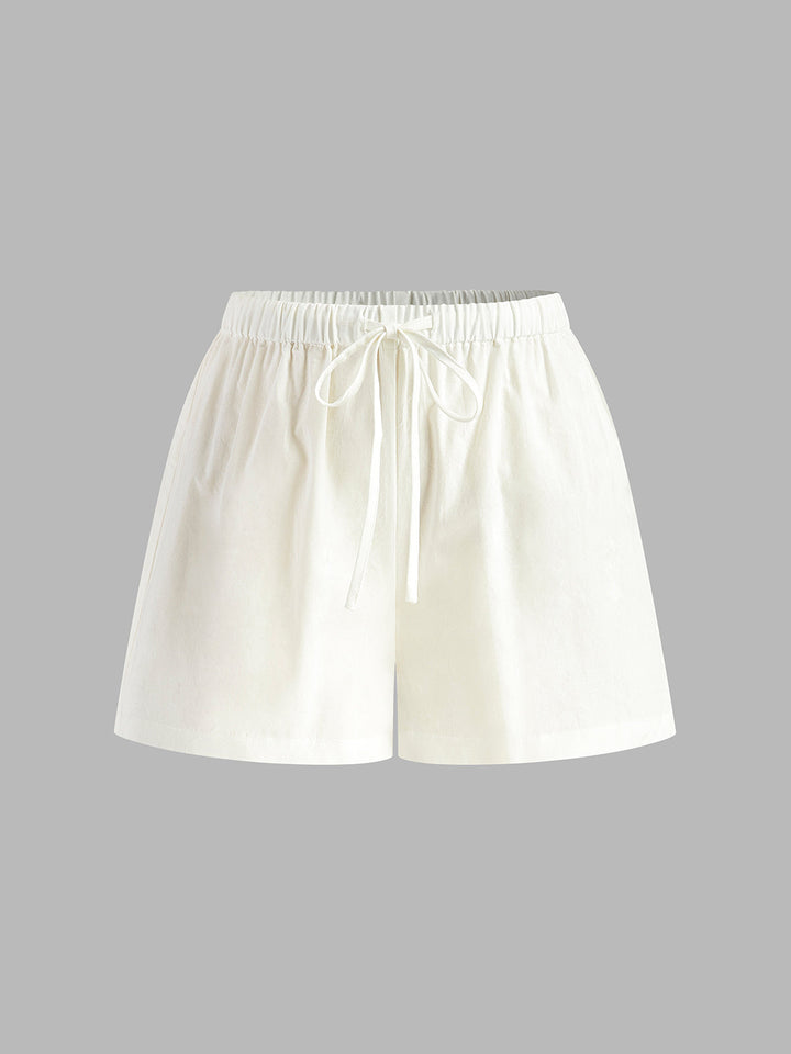 Drawstring Split Casual Shorts Set  Liora Lane Boutique Short Sets