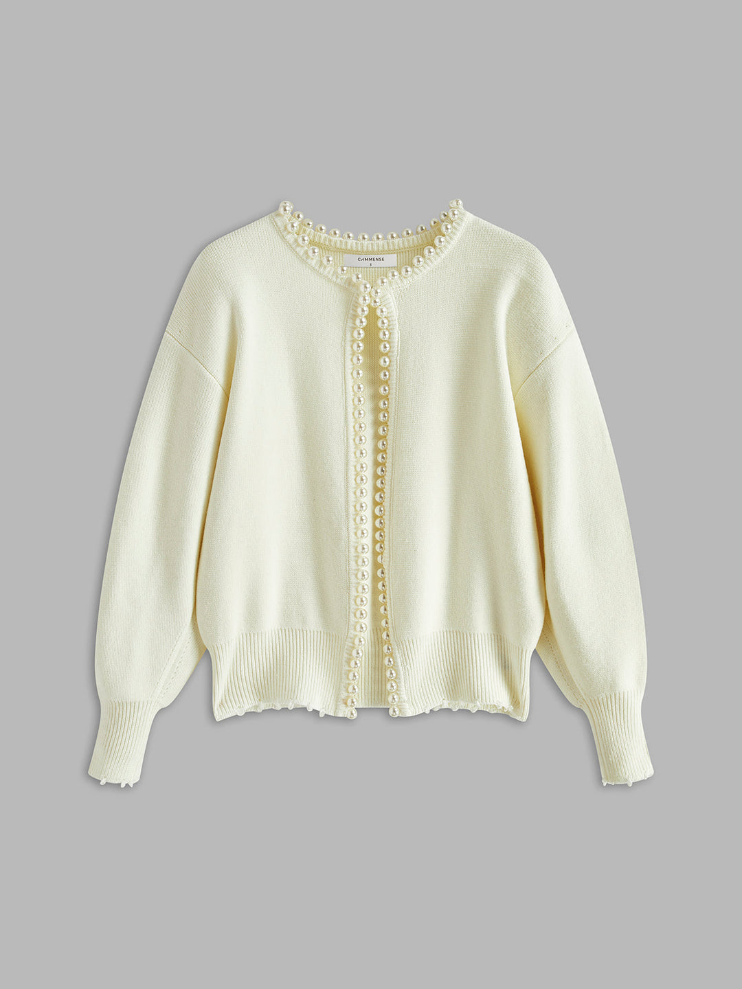 Pearl Trim Ripped Hem Cardigan  Liora Lane Boutique Cardigans