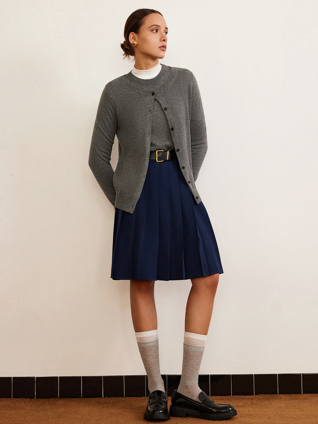 Wool-Blend Breasted Cardigan  Liora Lane Boutique Cardigans