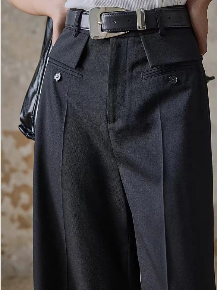 High-Waist Piping Bell Pants Without Belt  Liora Lane Boutique Pants