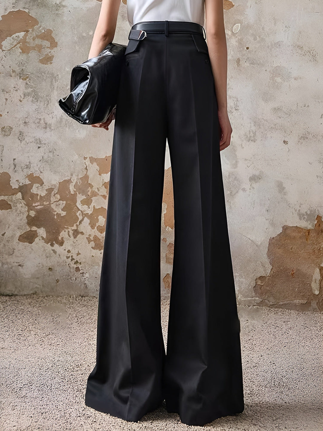 High-Waist Piping Bell Pants Without Belt  Liora Lane Boutique Pants