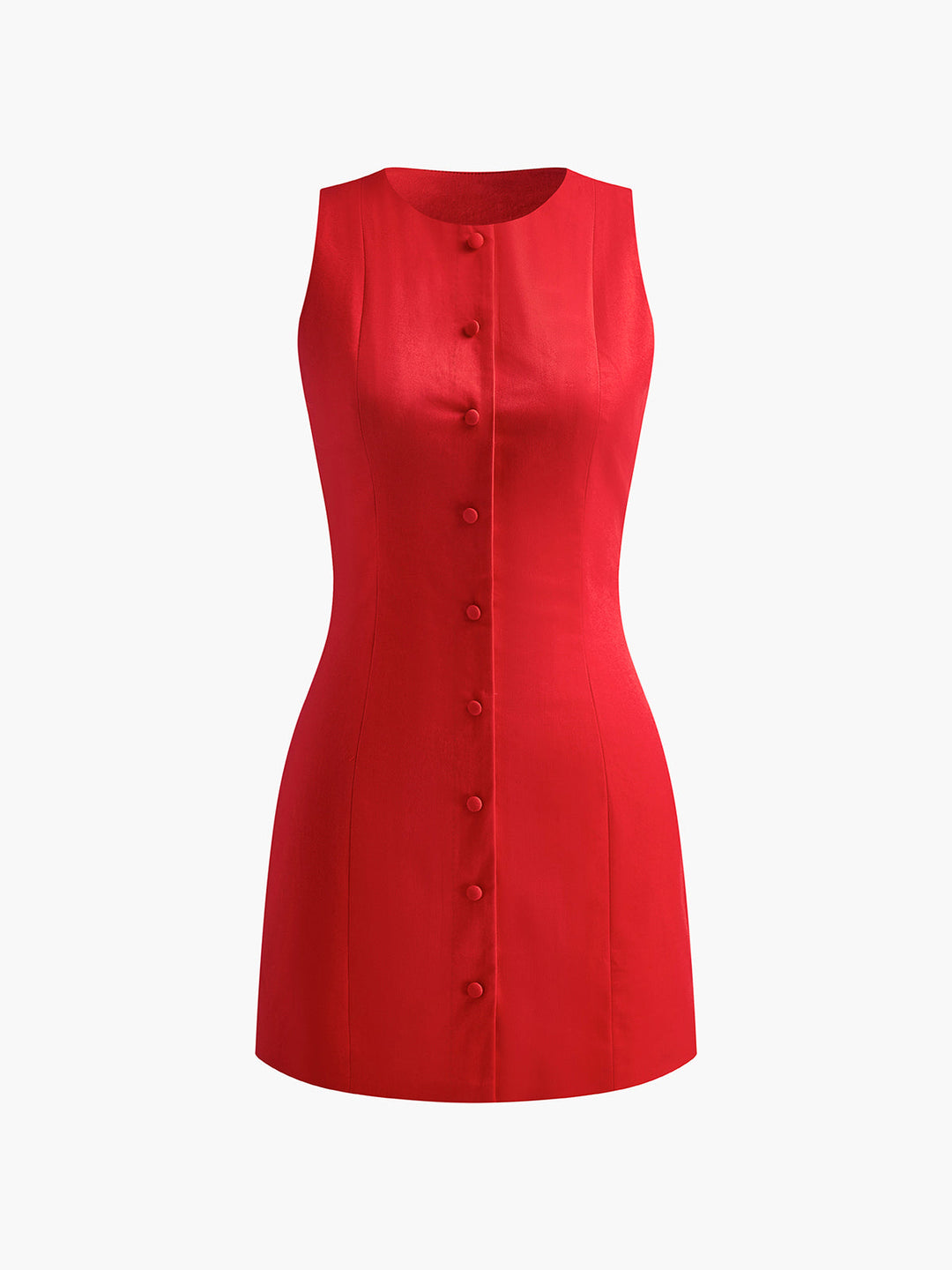 Button-Front Sleeveless Short Dress  Liora Lane Boutique Dresses