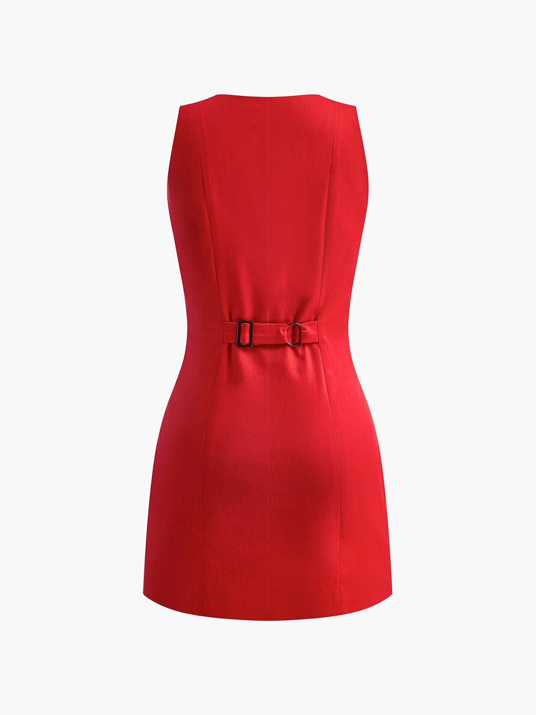 Button-Front Sleeveless Short Dress  Liora Lane Boutique Dresses
