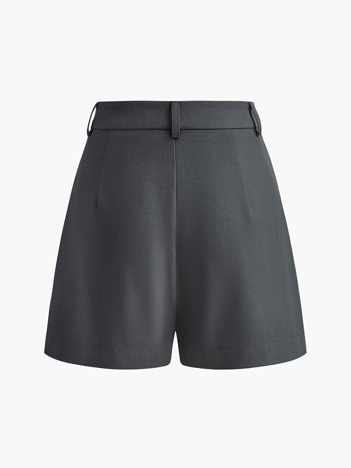 Semi-Sheer Mid-Waist Shorts Without Belt  Liora Lane Boutique Shorts