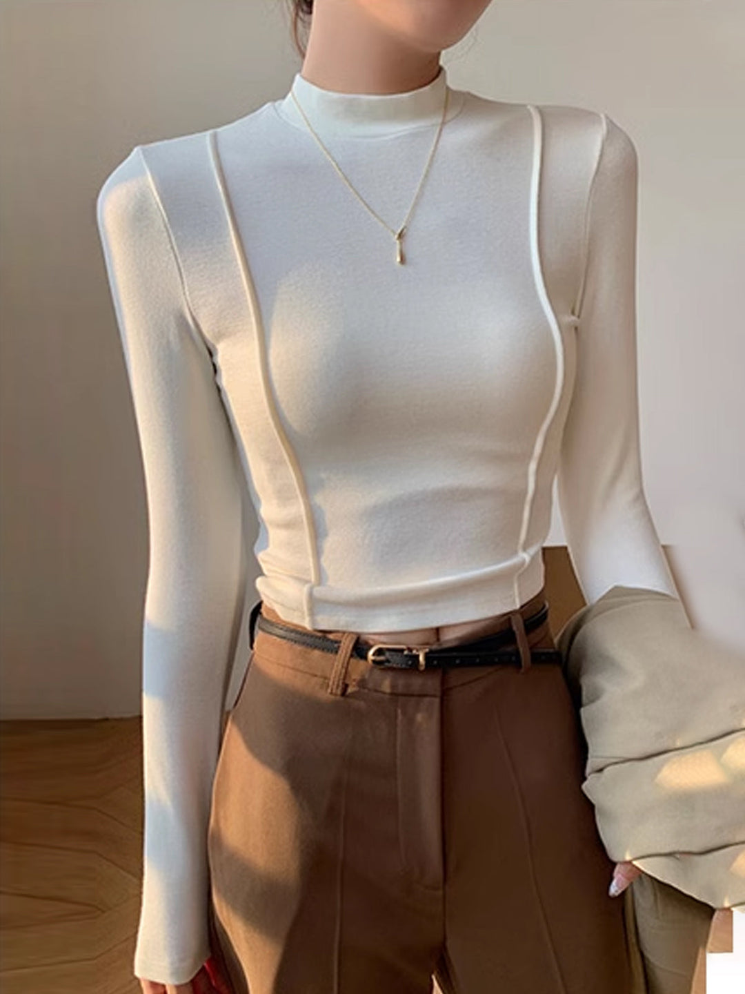 Plain Jersey Piping T-Shirt  Liora Lane Boutique T-Shirts