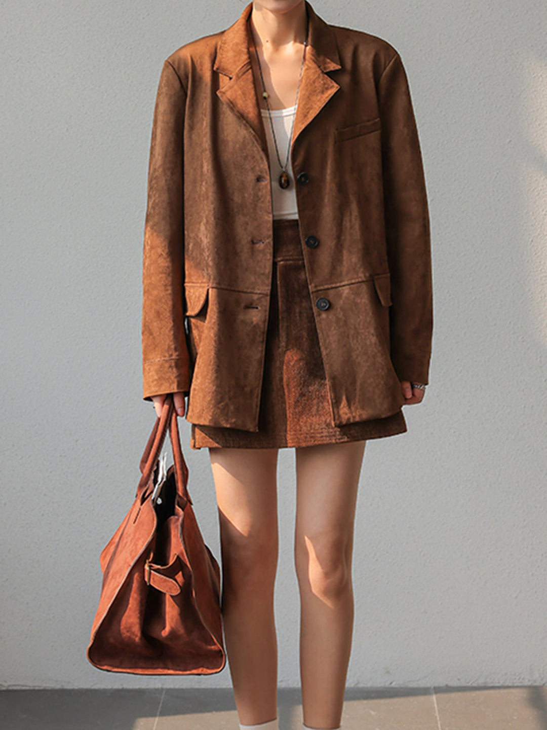 Vintage Suede Blazer  Liora Lane Boutique Blazers