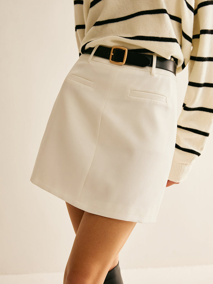Back Zipper A Line Skirt Without Belt  Liora Lane Boutique Skirts