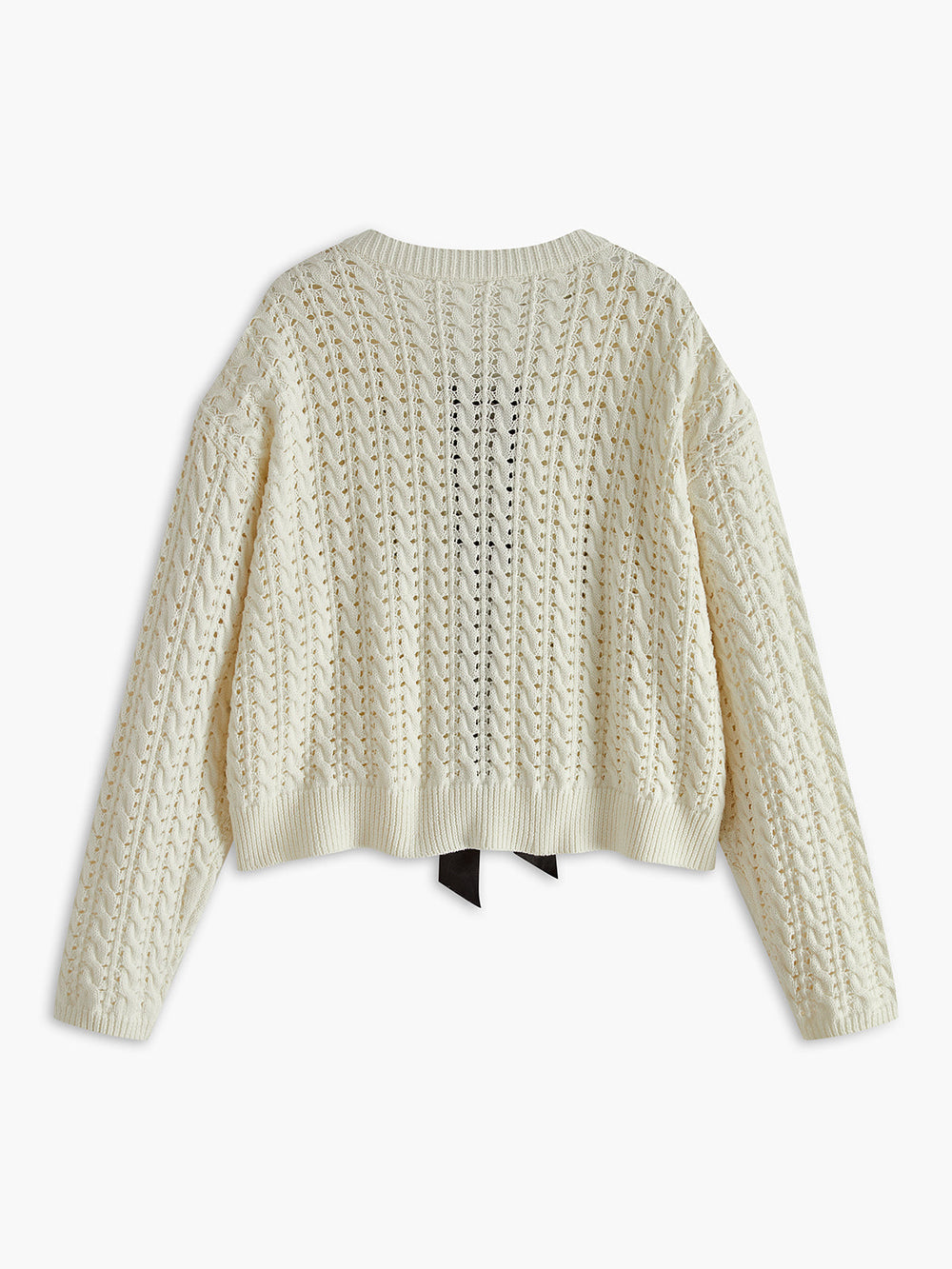 Bow Round Neck Cardigan  Liora Lane Boutique Cardigans