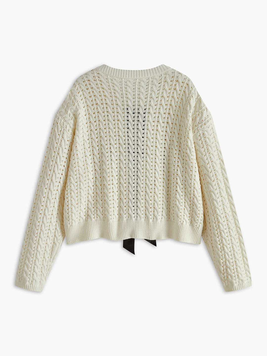 Bow Round Neck Cardigan  Liora Lane Boutique Cardigans