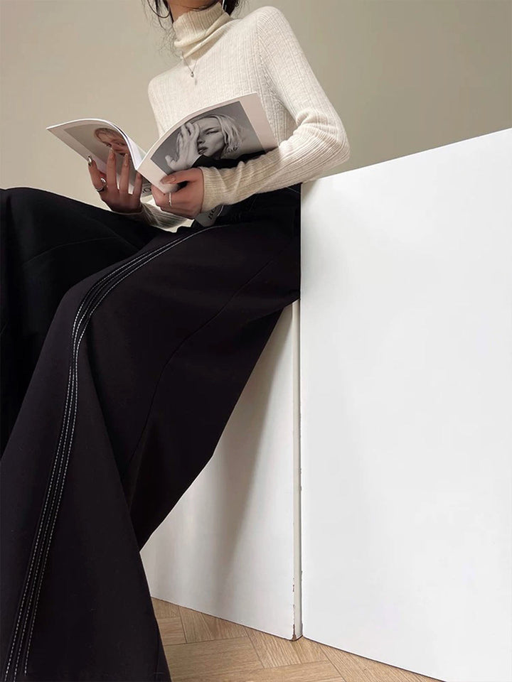 Contrast Bars Wide-Leg Flare Pants  Liora Lane Boutique Pants