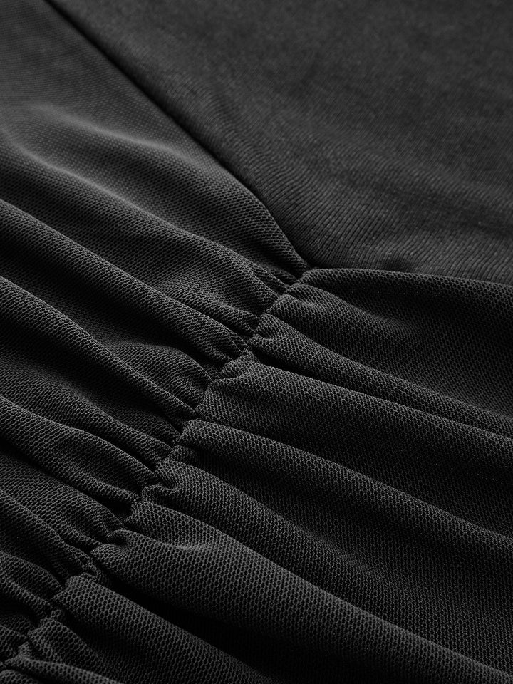 Pleated Mesh Tube Dress With Shawl  Liora Lane Boutique Dresses