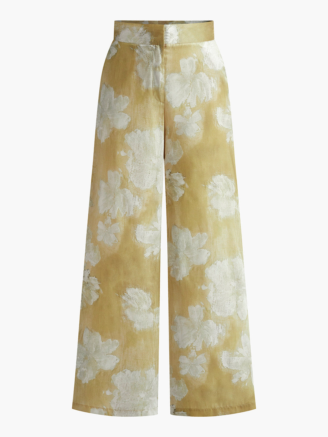 Romance Floral Printed Straight Pants  Liora Lane Boutique Pants Apricot / XL 35.00