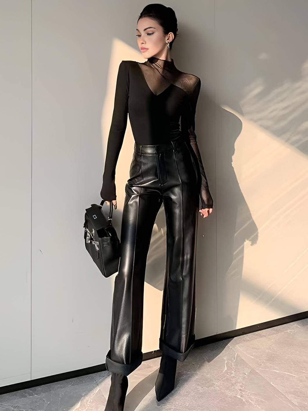 Asymmetrical Sheer Mesh Panel T-Shirt  Liora Lane Boutique T-Shirts