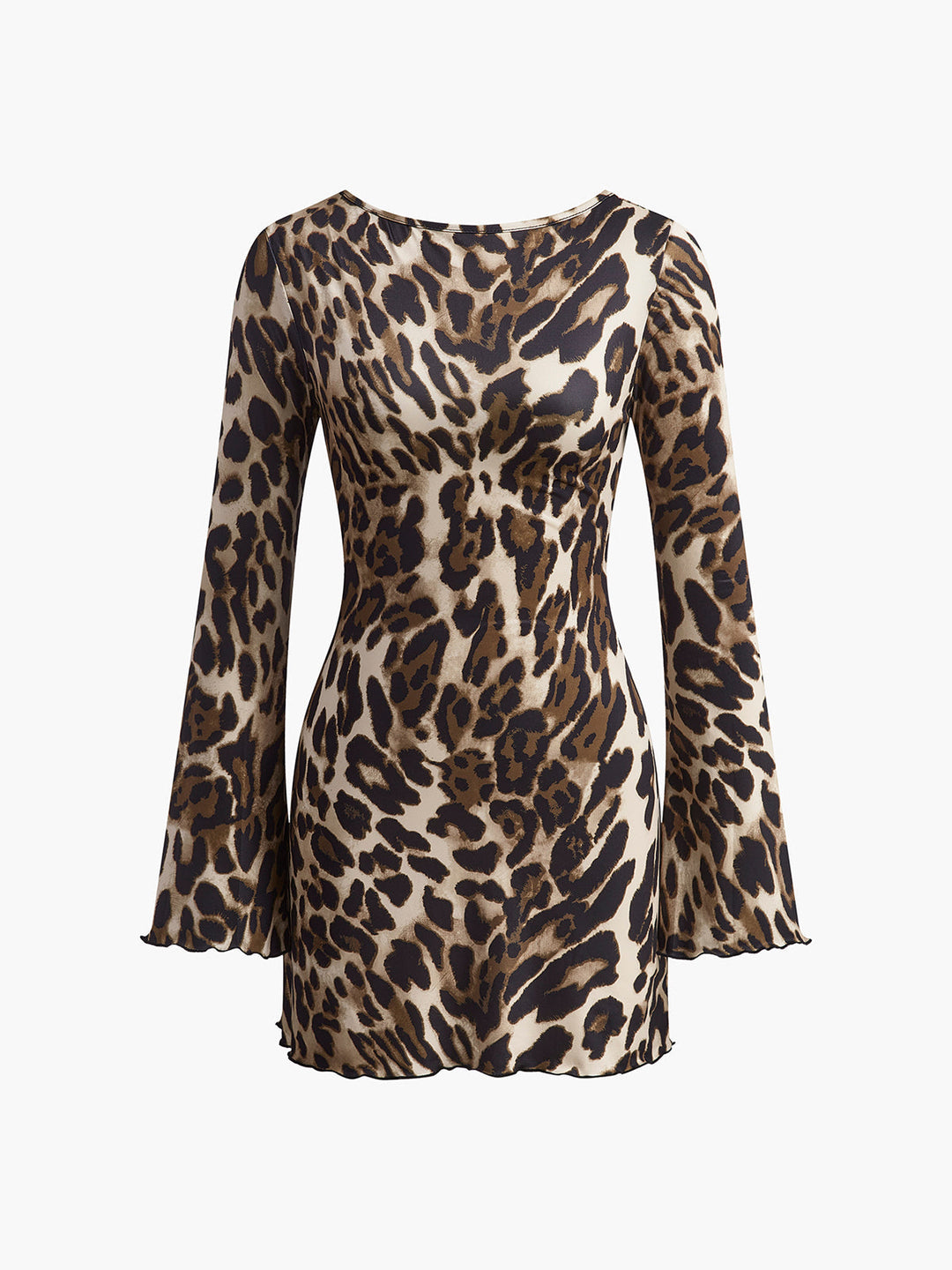 Leopard Printed Open Back Tie Dress  Liora Lane Boutique Dresses