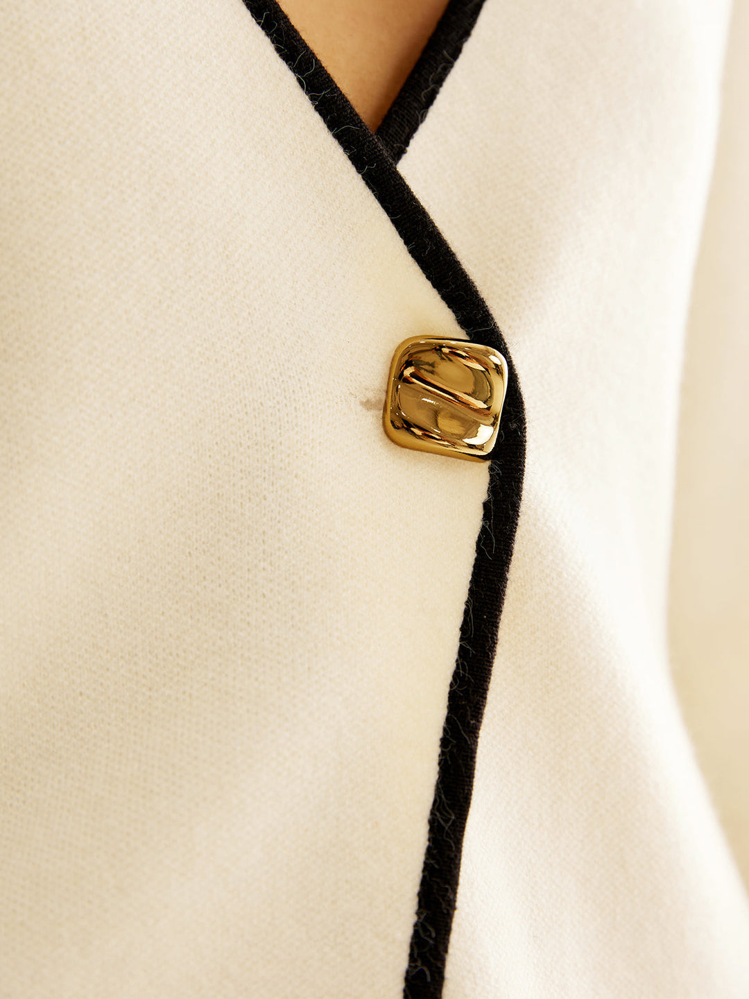 Wool-Blend Contrast Trim Slit Cardigan  Liora Lane Boutique Cardigans