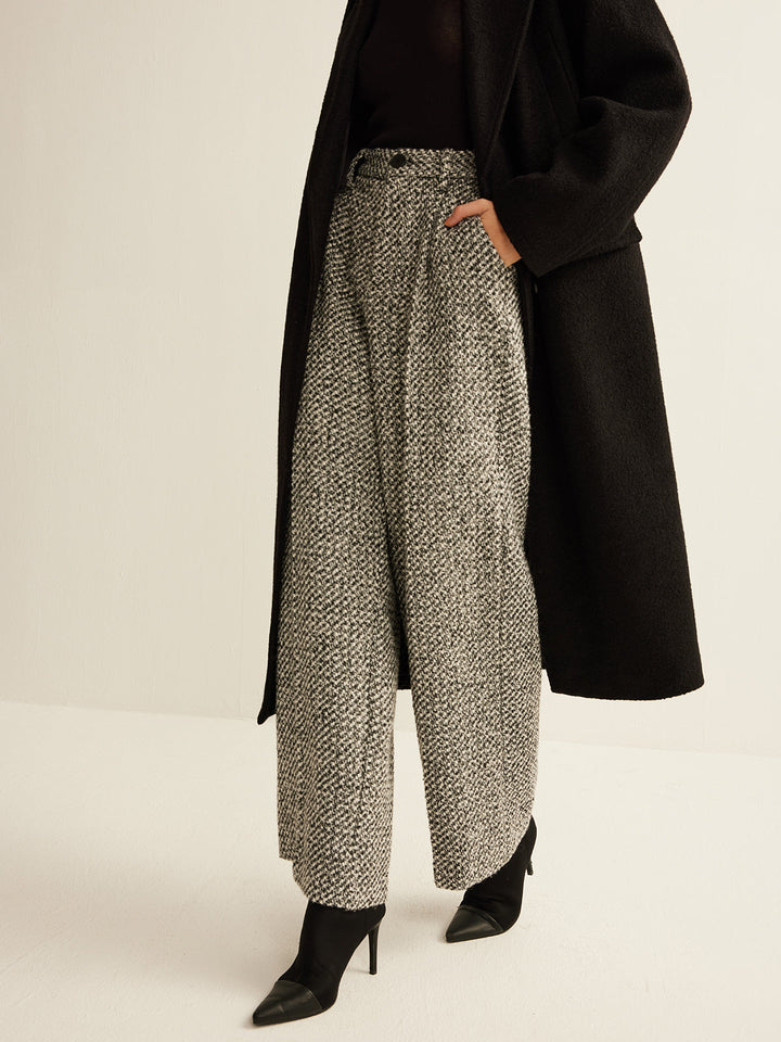 Wool-Blend Tweed Pants  Liora Lane Boutique Pants Grey / XL 66.00
