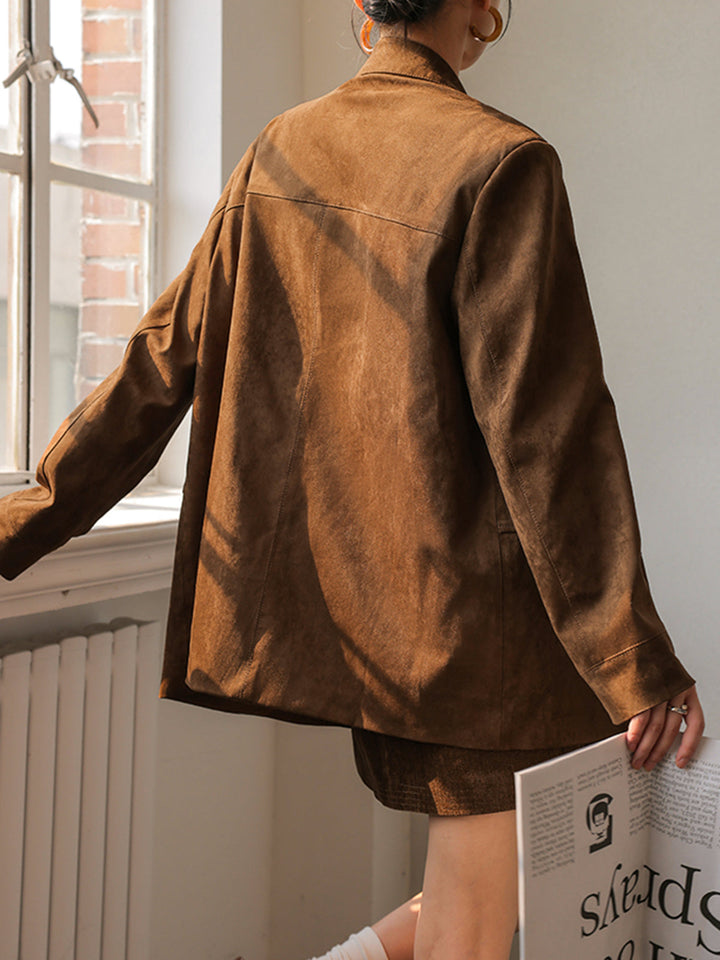 Vintage Suede Blazer  Liora Lane Boutique Blazers