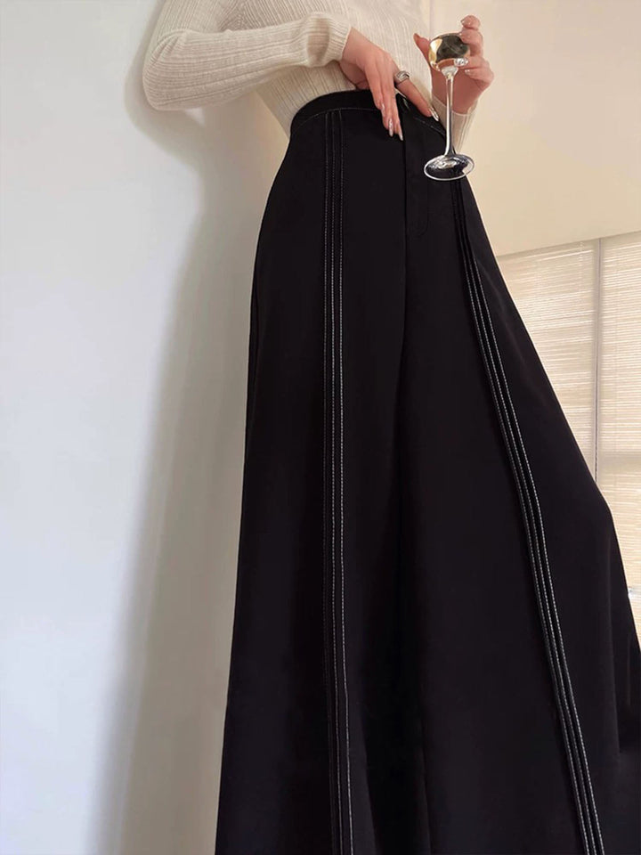 Contrast Bars Wide-Leg Flare Pants  Liora Lane Boutique Pants