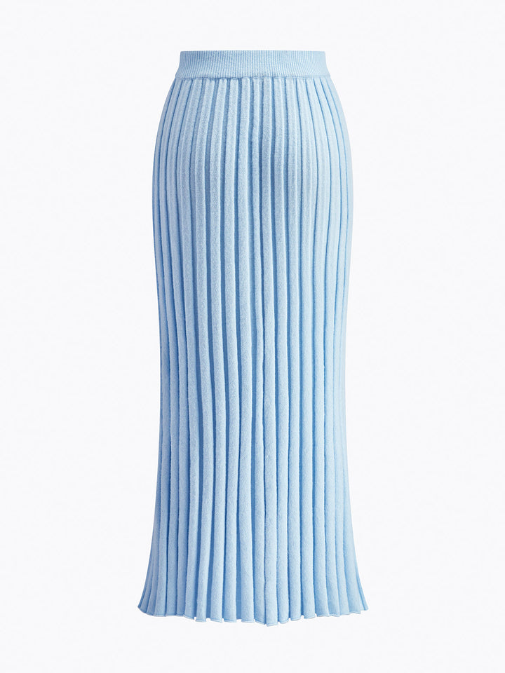Leisure Pleated Knit Skirt  Liora Lane Boutique Skirts