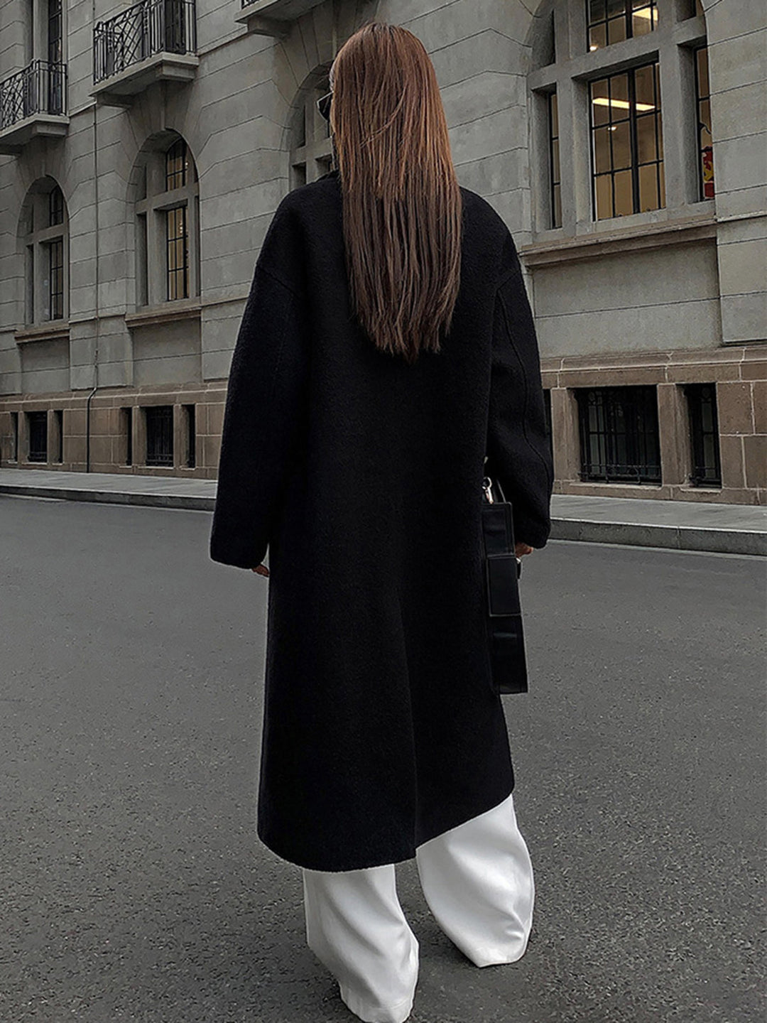 Wool-Blend Tweed Long Coat  Liora Lane Boutique Wool Coats
